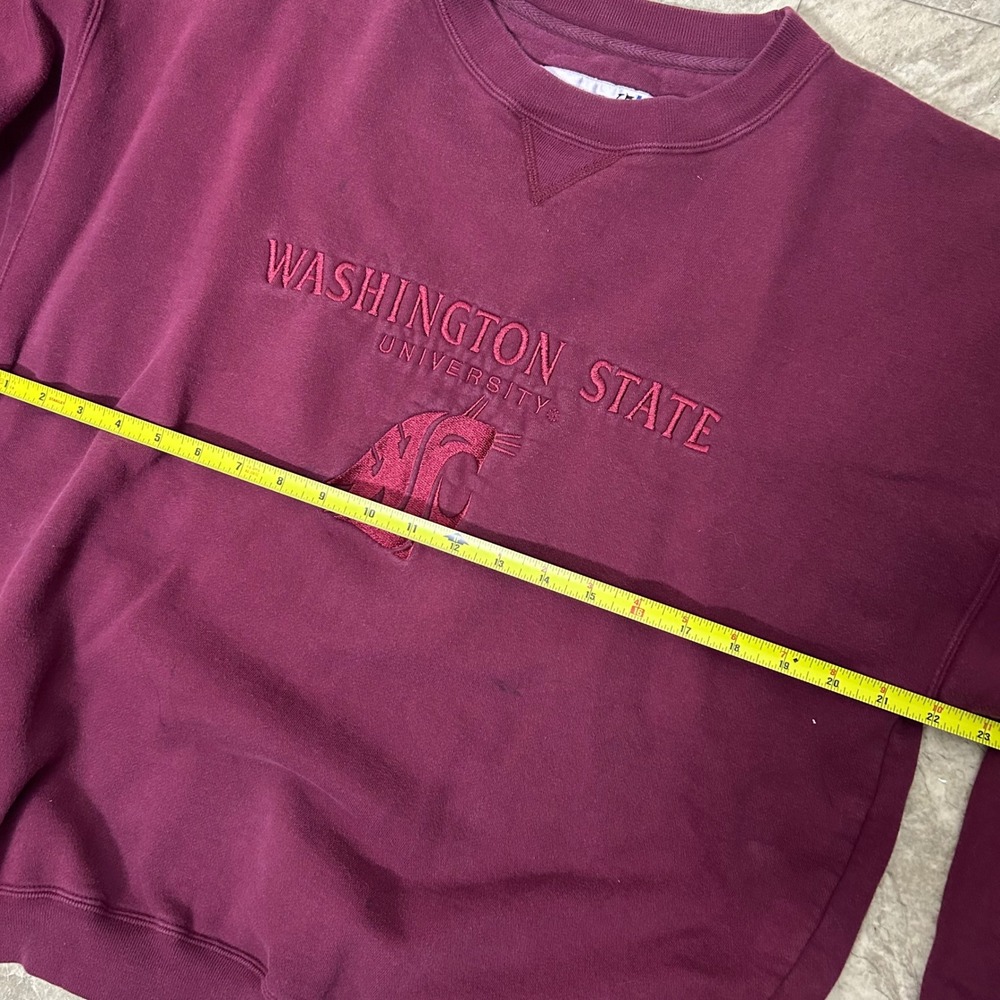 Vintage 90s Washington State University Sweatshirt Maroon college crewneck - Picture 8 of 9